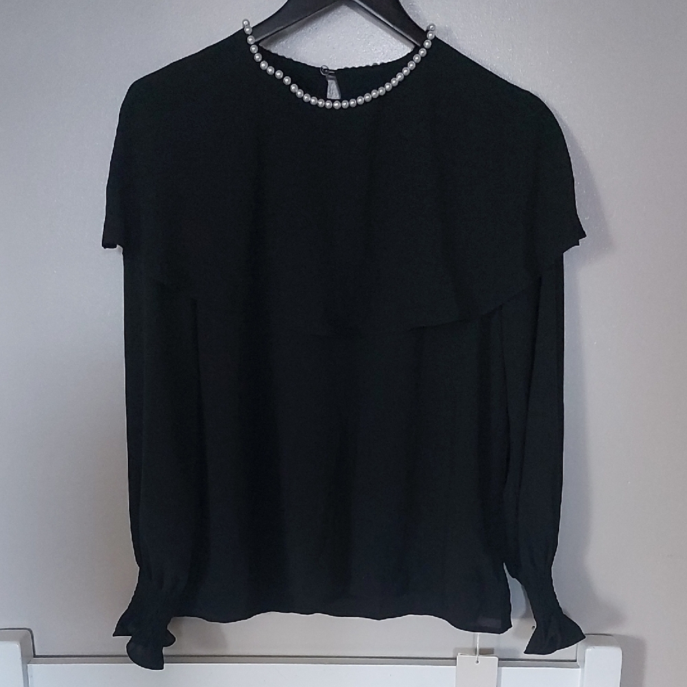 Elegant Black Women's Top- S